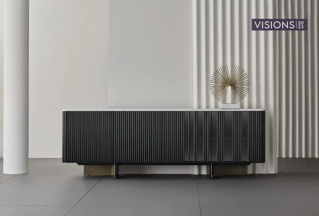 Osaka LED-Lit White Marble Sideboard – Designer Storage Cabinet