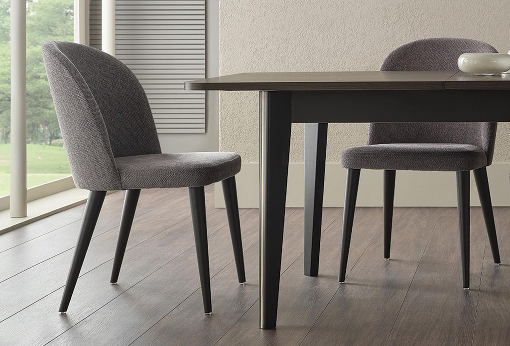 Marion Modern Dining Chair – Grey Linen