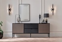 Riga Textured Sideboard with Drawers and Shelves