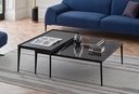 RIGA Minimalist Matte Black Coffee Table