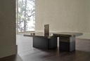 Marion Designer Side Table – Gloss Smoked Finish