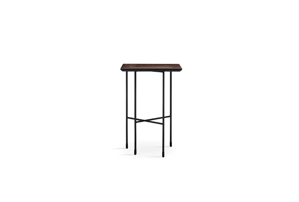 Solaro Square Side Table – Walnut Finish