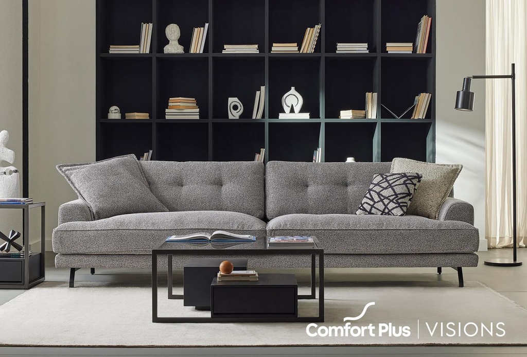 Milan 4-Seater Bouclé Sofa with Goose Feather Cushions