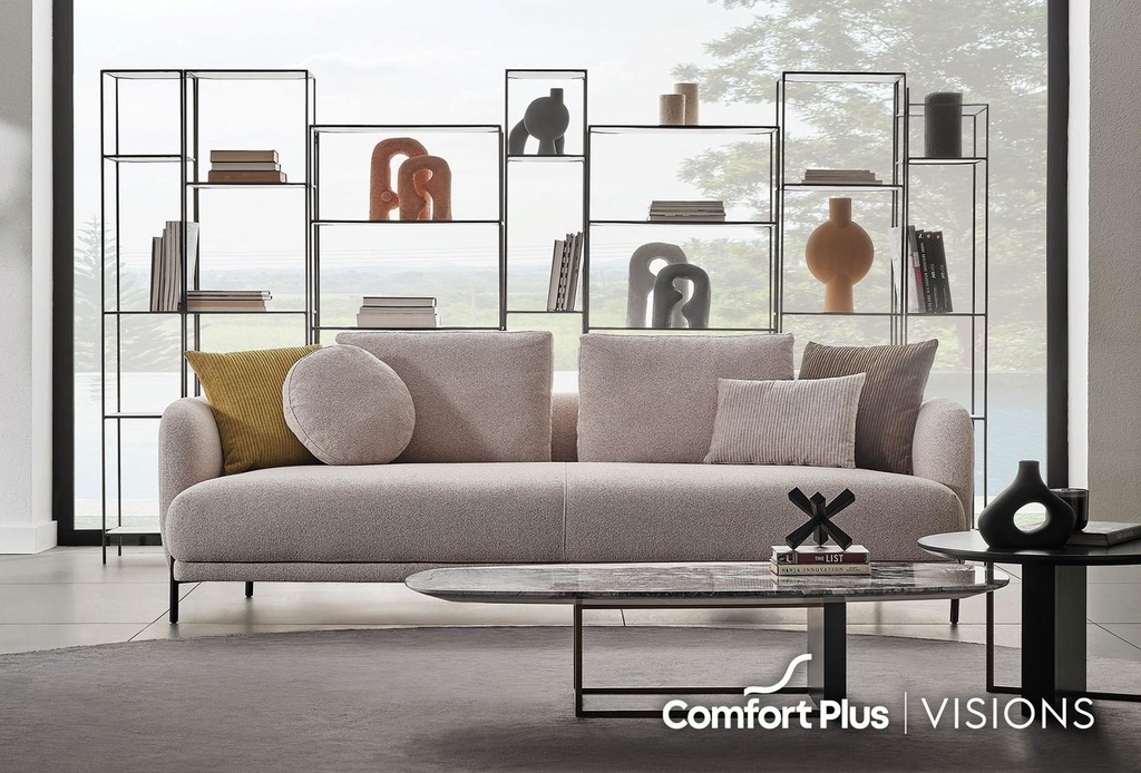 Seoul 3-Seater Sofa in Linen Texture