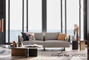 Canton Modern 3-Seater Linen Sofa