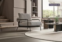 Manila Grey Minimalist Accent Armchair