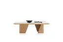 Austin Ceramic Top Coffee Table in Light Oak – Rectangular Designer Centrepiece