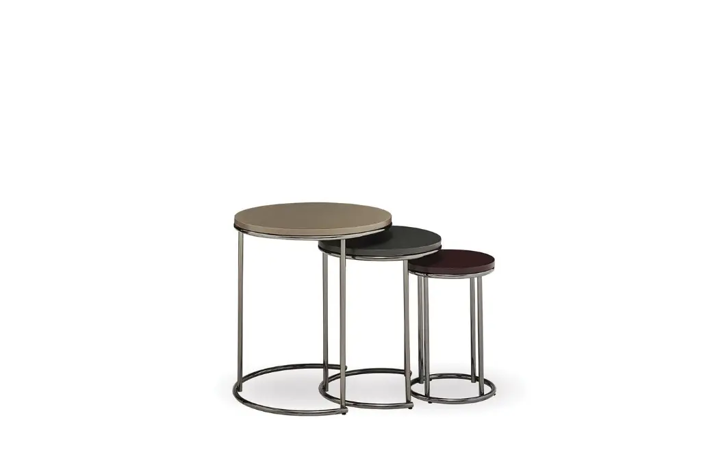 Fiera 3-set Round Nesting Table, Multicolour