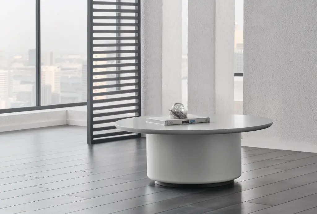 Malena White Round Coffee Table