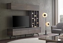 Marion Modular Entertainment TV Unit with Bookcase and Glass Shelves