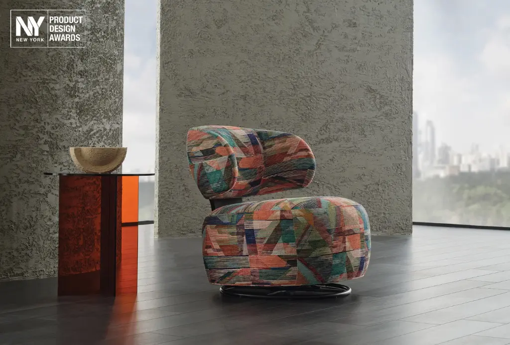 Soho Woven Fabric Swivel Armchair