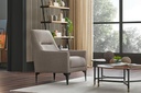 Fortuna Grey Linen Accent Armchair