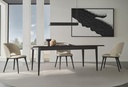 Parma Rectangular Extendable Dining Table With Wooden Legs